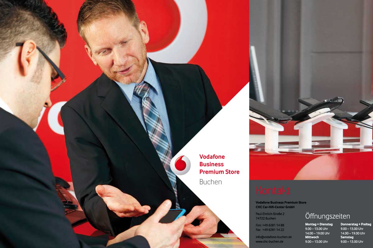 Die CHC GmbH bietet Ihnen alle Produkte und Dienstleistungen von Vodafone an!