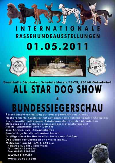 Rassehundeausstellungen All Star Dog Show & Bundessiegerschau in Geiselwind 01.05.2011