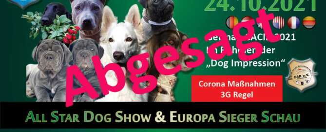 Abgesagt-All Star Dog Show und Bundessiegerschau 24.10.2021