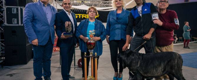 Best in Show 1. Platz und Trofeo ATIMANA Siegerin: AFRODITA DE LOS GLADIADORES DE ARENA (Besitzer: Jose Juan Martinez Coy, Spanien)