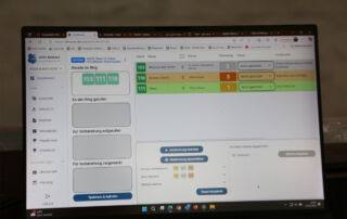 Laptop mit geöffneter ACI Call-In App während der Dog Show 2025